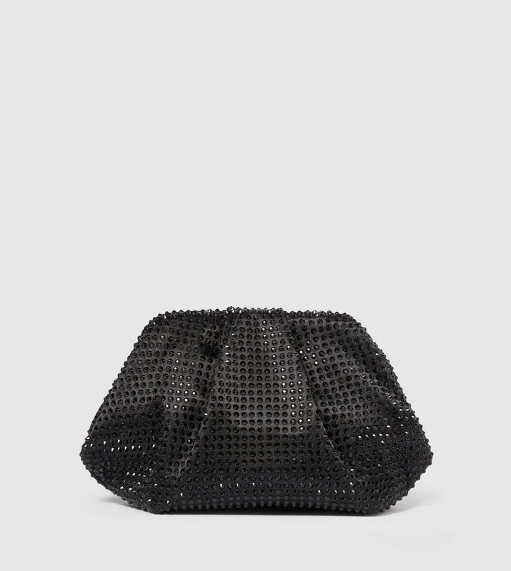 forever new  SIGNATURE REECE Ruched Embellished Clutch for Women | Best Price UAE